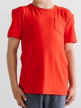 NWT Little Sleepies Warm Red Short Sleeve Pocket Tee Size 2T